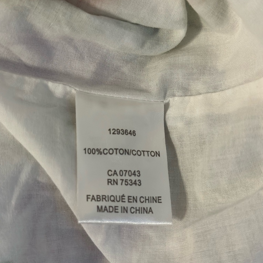 NWOT White Beach Dress with bright florals SZ Large/ Button down/ Vacation - Picture 6 of 12